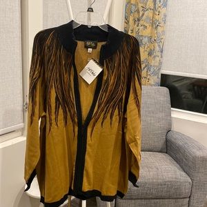Women's Mustard and Black Sweater